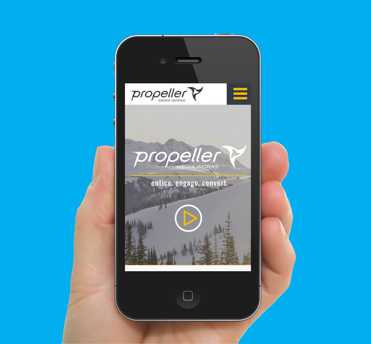 Propeller Media Works Mobile Homepage